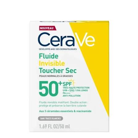 Fluide invisible toucher sec SPF50+ CeraVe