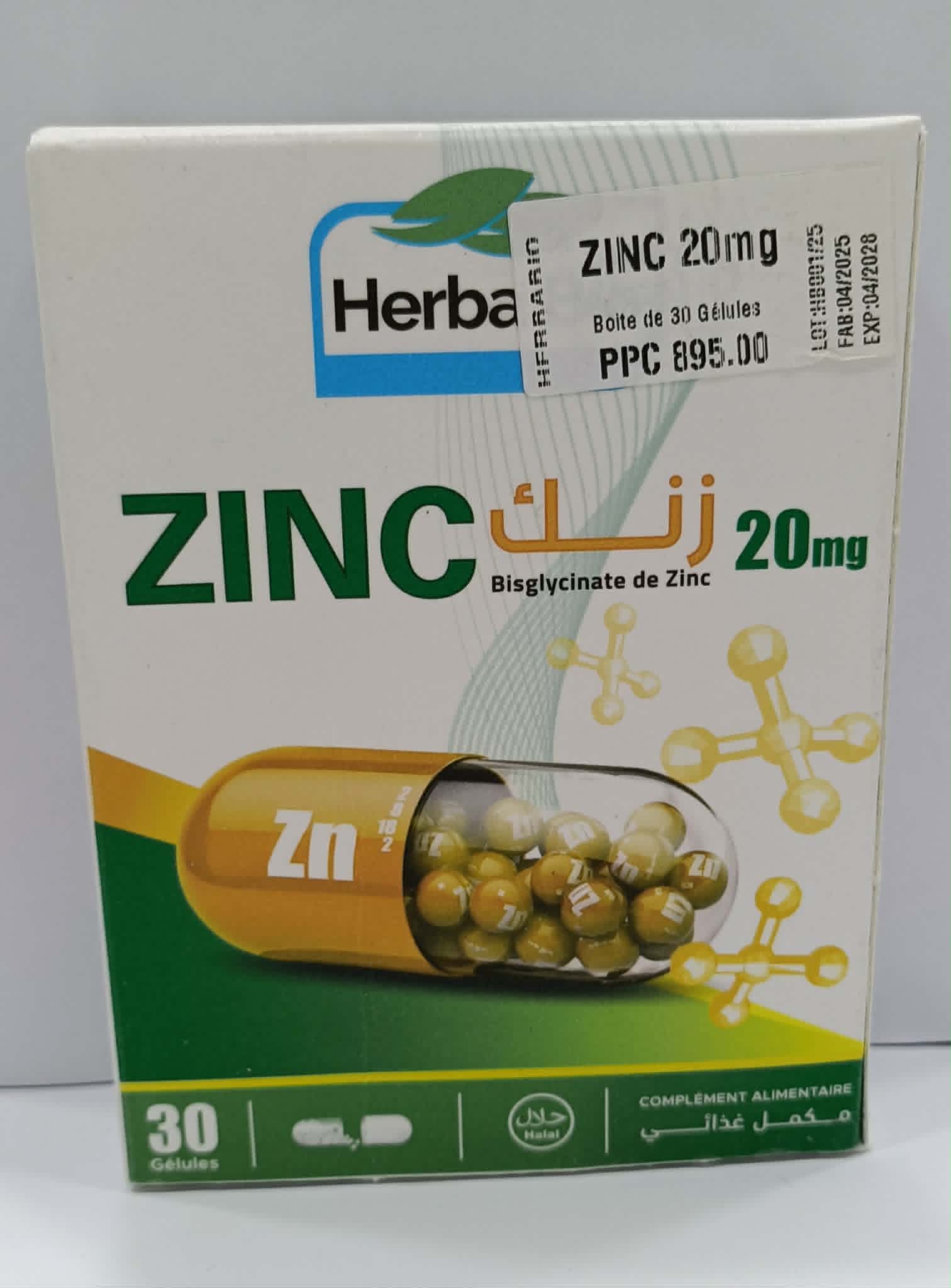 HERBA BIO Zinc 20 mg