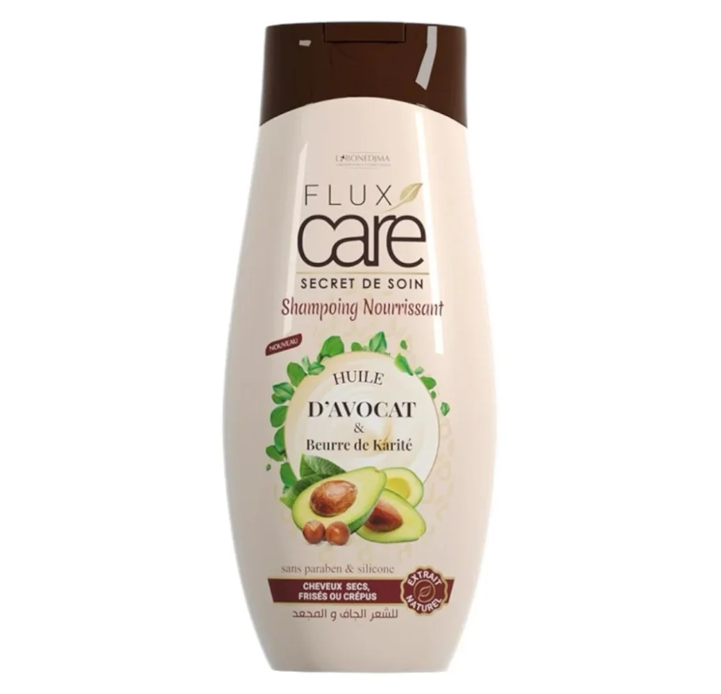 FluxCare Shampoing Huile d'Avocat et Beure de Karité  240ml