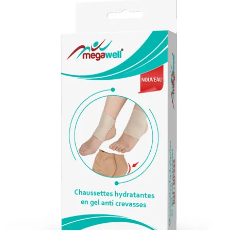 MegaWell MP020 Chaussette Hydratante en Gel Anti-Crevasse