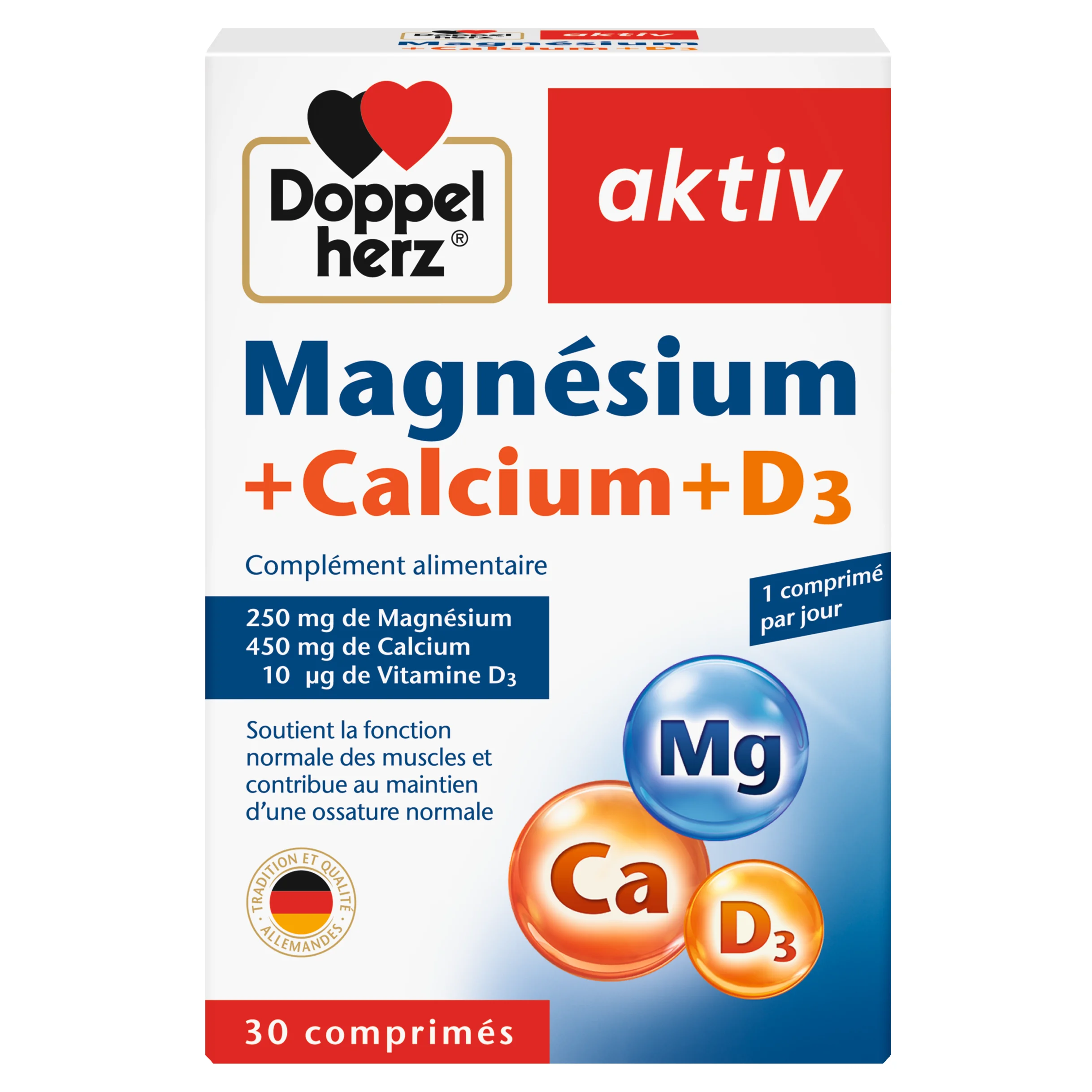 DOPPEL HERZ MAGNESIUM + CALCIUM + D3